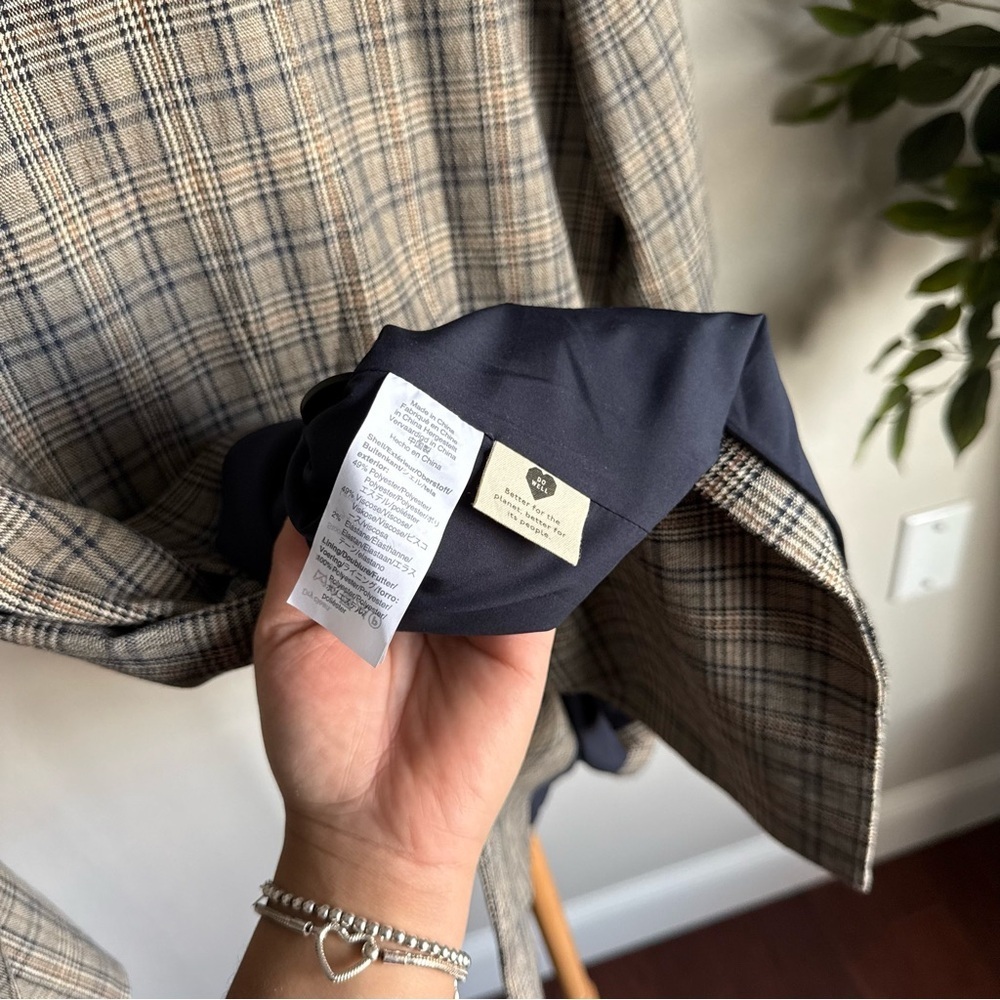 Madewell Caldwell Double-Breasted Blazer in Miltmore Plaid Women’s Size Small - Picture 9 of 9